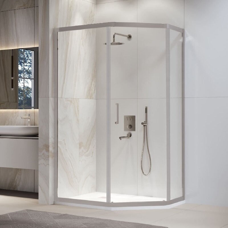 Изображение товара Душевой уголок RGW Passage PA-86-S 90x120 см раздвижные двери прозрачное стекло хром-сатин