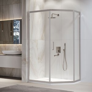 Изображение товара Душевой уголок RGW Passage PA-86-S, 38088690-111, 90 x 100 см, стекла прозрачные, профиль хром сатин