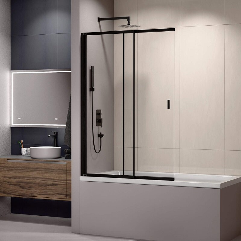 Изображение товара Душевая шторка на ванну RGW Screens SC-40, 100 х 150 см, черная