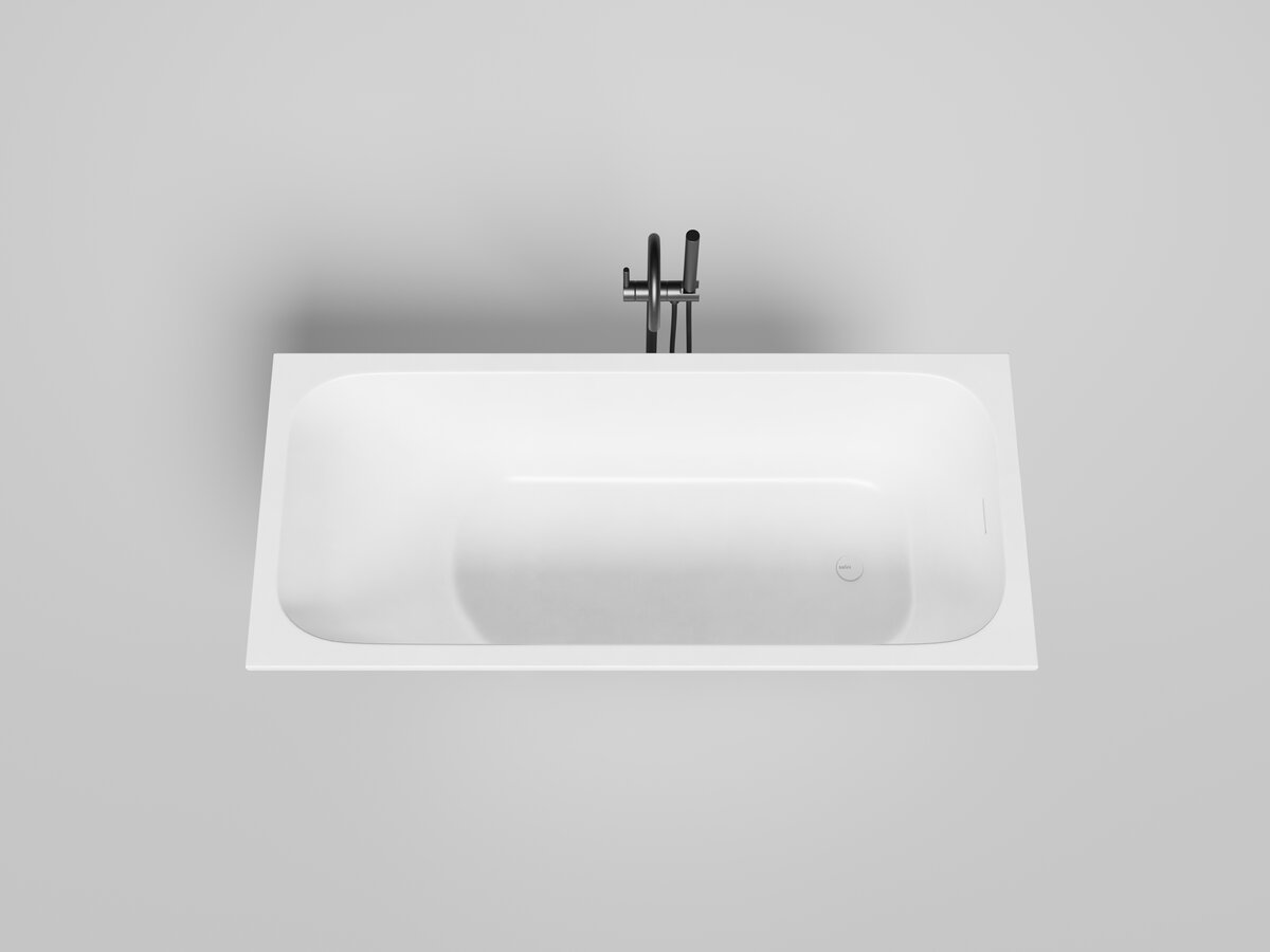 Изображение товара Ванна Salini Orlanda 102125MF, 160 х 70 см, из искусственного камня S-Stone, цвет белый матовый, покраска по RAL полностью