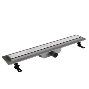 Изображение товара Дренажный канал RGW Drain Leo-11 60211140-01, 40 см, с решеткой под плитку, хром