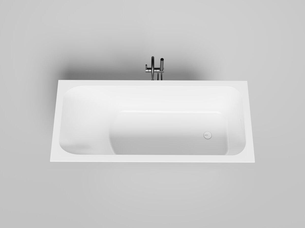Изображение товара Ванна Salini Orlanda Kit 170x75 см из искусственного камня RAL белый матовый