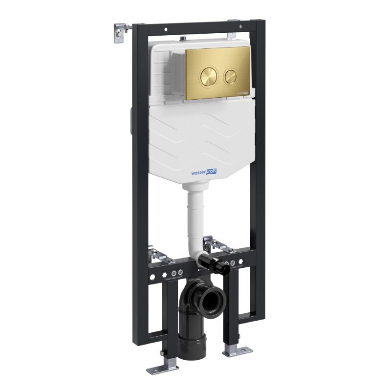 Изображение товара Инсталляция для унитаза WasserKraft Vils 56TLT 010 МЕ МГ01 механическая клавиша золото матовое