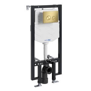 Изображение товара Инсталляция для унитаза WasserKraft Vils 56TLT.010.ME.MG01, механическая клавиша золото матовое