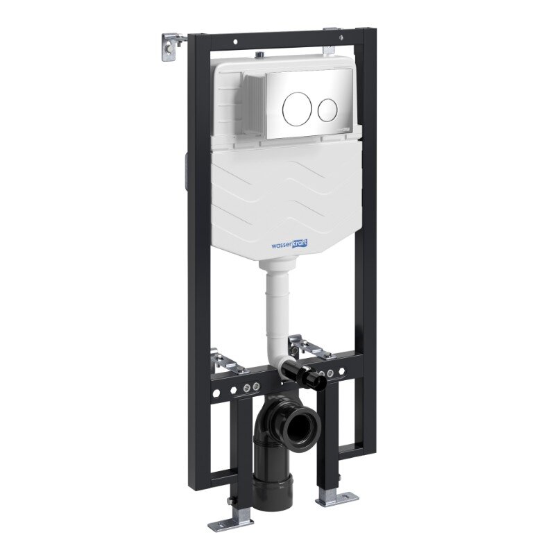 Изображение товара Инсталляция для унитаза WasserKraft Vils 56TLT.010.ME.CH02, механическая клавиша хром