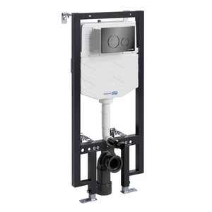 Изображение товара Инсталляция для унитаза WasserKraft Vils 56TLT.010.ME.PB02, механическая клавиша черная
