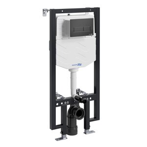Изображение товара Инсталляция для унитаза WasserKraft Vils 56TLT.010.ME.MB03, механическая клавиша черная матовая