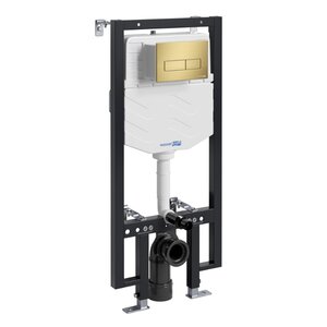Изображение товара Инсталляция для унитаза WasserKraft Vils 56TLT.010 МЕ МГ03 с механической клавишей золото матовое
