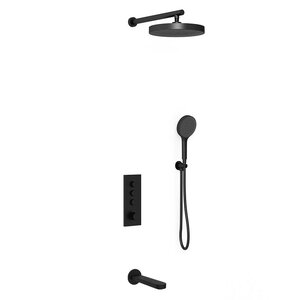 Изображение товара Душевая система Vincea Inspire VSFW-433TI5MB, термостатическая, черный матовый