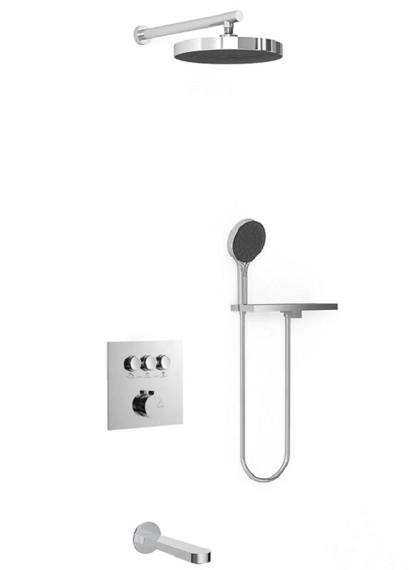 Изображение товара Душевая система Vincea Inspire VSFW-431I2RCH, термостатическая, с полкой, хром Изображение товара Душевая система Vincea Inspire VSFW-431I2RCH, термостатическая, с полкой, хром