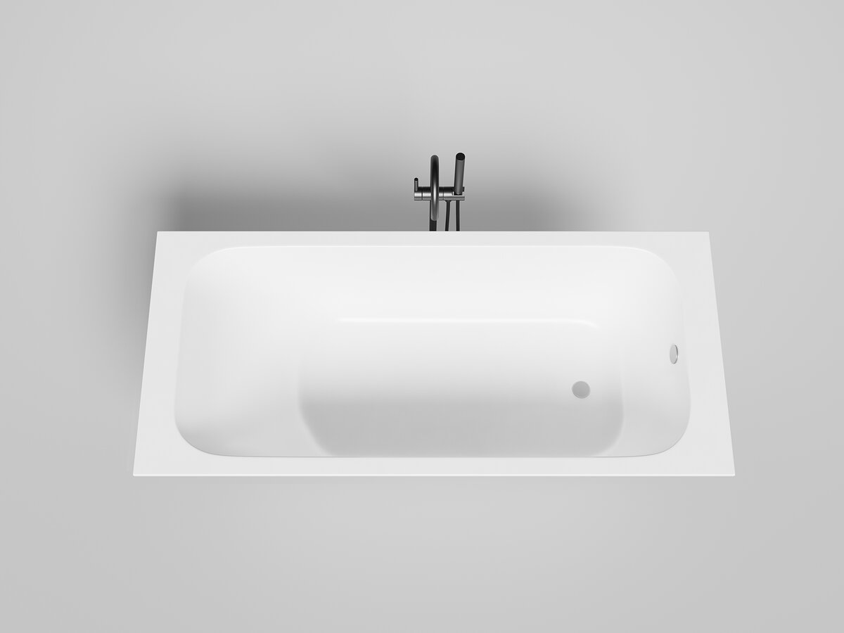 Изображение товара Ванна Salini Orlanda 102012MF, 180 х 80 см, из искусственного камня S-Sense, цвет белый матовый, покраска по RAL полностью