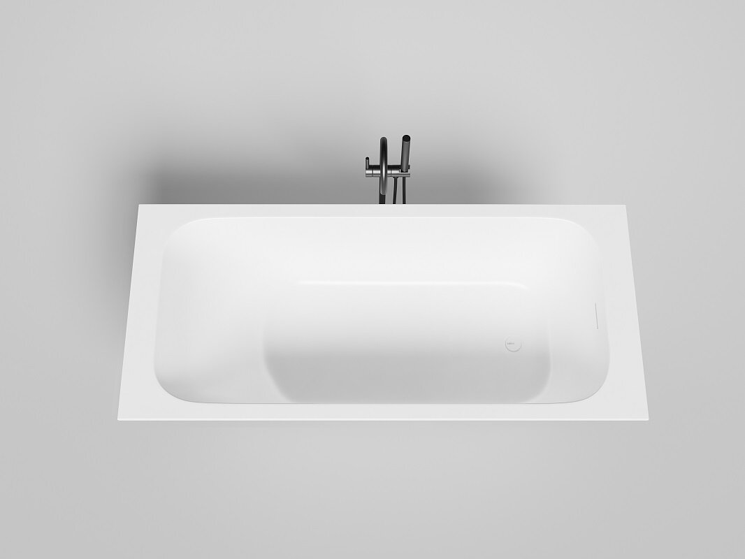 Изображение товара Ванна Salini Orlanda Kit 102112GF, 180 х 80 см, из искусственного камня S-Sense, цвет белый глянцевый, покраска по RAL полностью