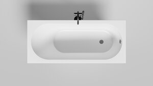 Изображение товара Ванна Salini Ornella 102316GF, 160 х 70 см, из искусственного камня S-Sense, цвет белый, покраска по RAL полностью