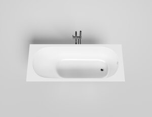 Изображение товара Ванна Salini Ornella 102313MF, 170 х 70 см, из искусственного камня S-Sense, цвет белый матовый, покраска по RAL полностью