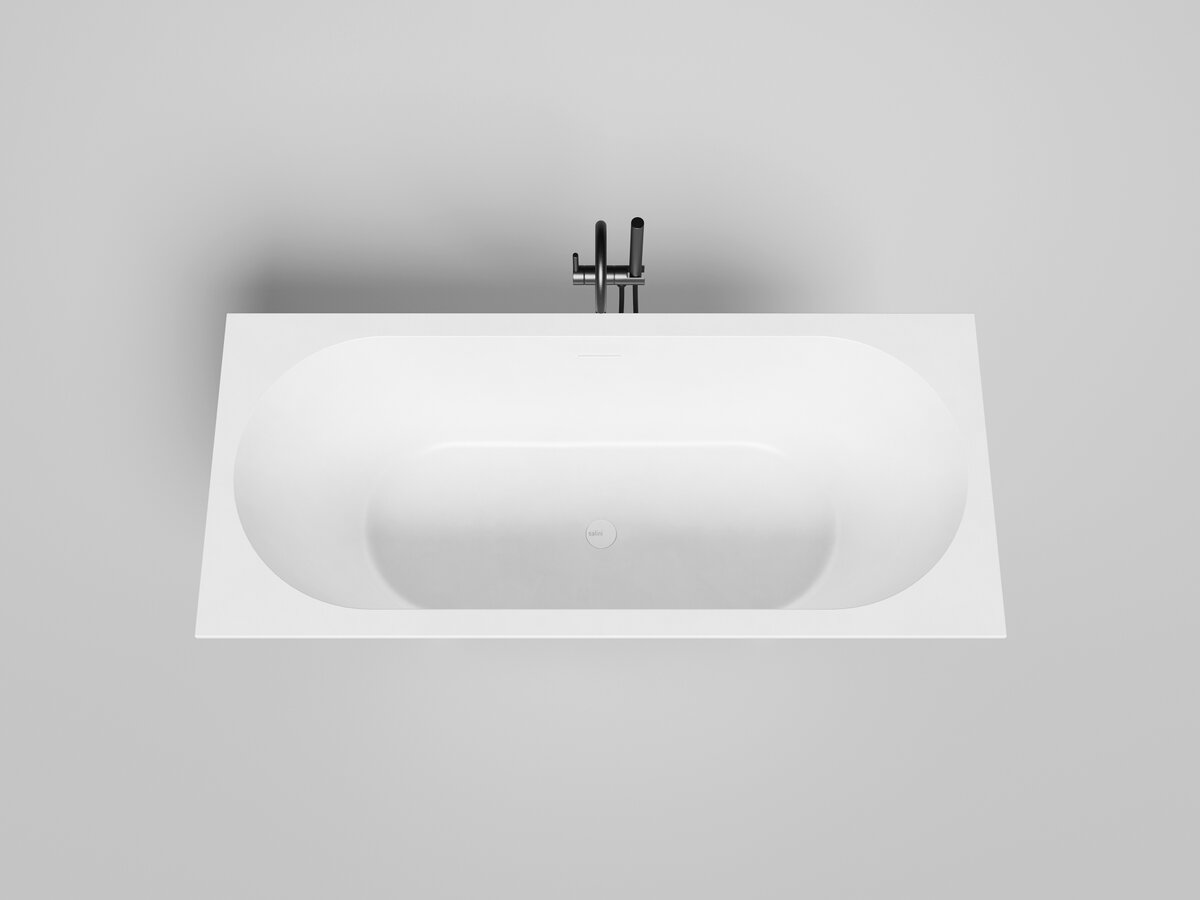 Изображение товара Ванна Salini Ornella Axis Kit 170x75 см из искусственного камня S-Stone, белая матовая