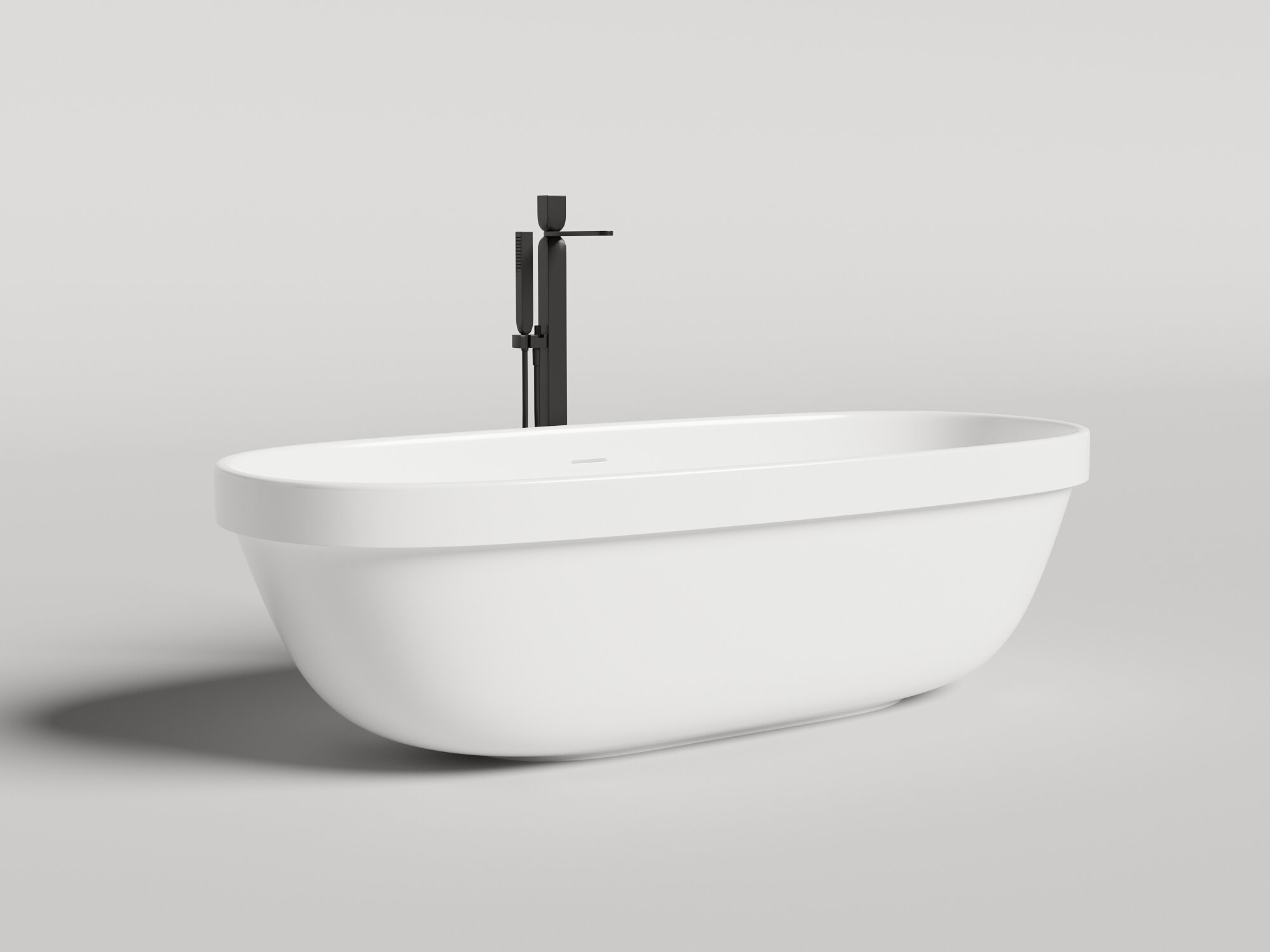 Изображение товара Ванна Salini Greca In 104821MF, 180 х 80 см, из искусственного камня S-Stone, цвет белый матовый, покраска по RAL полностью