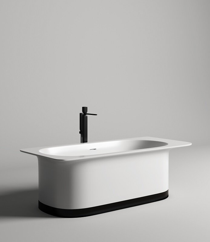 Изображение товара Ванна Salini Ninfea 102721MF 180x82 см из искусственного камня с гарантийным сроком 10 лет