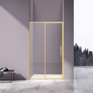 Изображение товара Душевая дверь Vincea Slim VDP-4SL120CLG, 120 см, стекло прозрачное, профиль золото брашированное