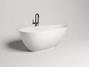 Изображение товара Ванна Salini Paola 101511SM 160х77 см из искусственного камня S-Stone белый матовый