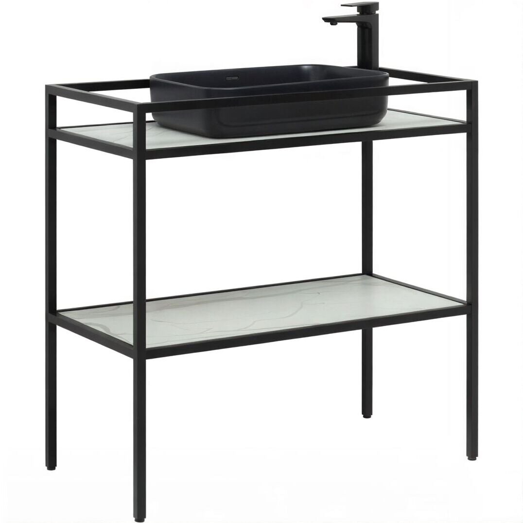 Изображение товара Тумба под раковину Allen Brau Liberty 1.33004.BB, 90 см, напольная, черный браш