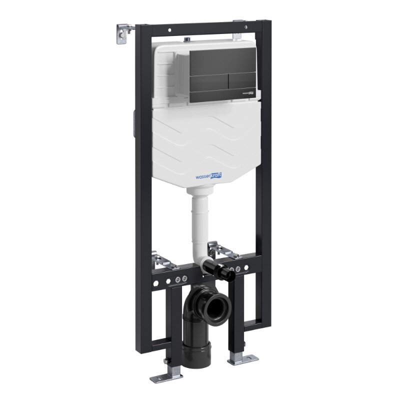 Изображение товара Инсталляция для унитаза WasserKraft Vils 56TLT.010.ME.MB04, механическая клавиша черная матовая Изображение товара Инсталляция для унитаза WasserKraft Vils 56TLT.010.ME.MB04, механическая клавиша черная матовая