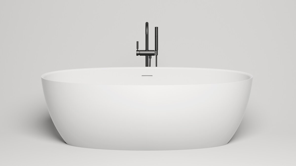 Изображение товара Отдельностоящая ванна из искусственного камня Salini Alda 161x70 см белая RAL