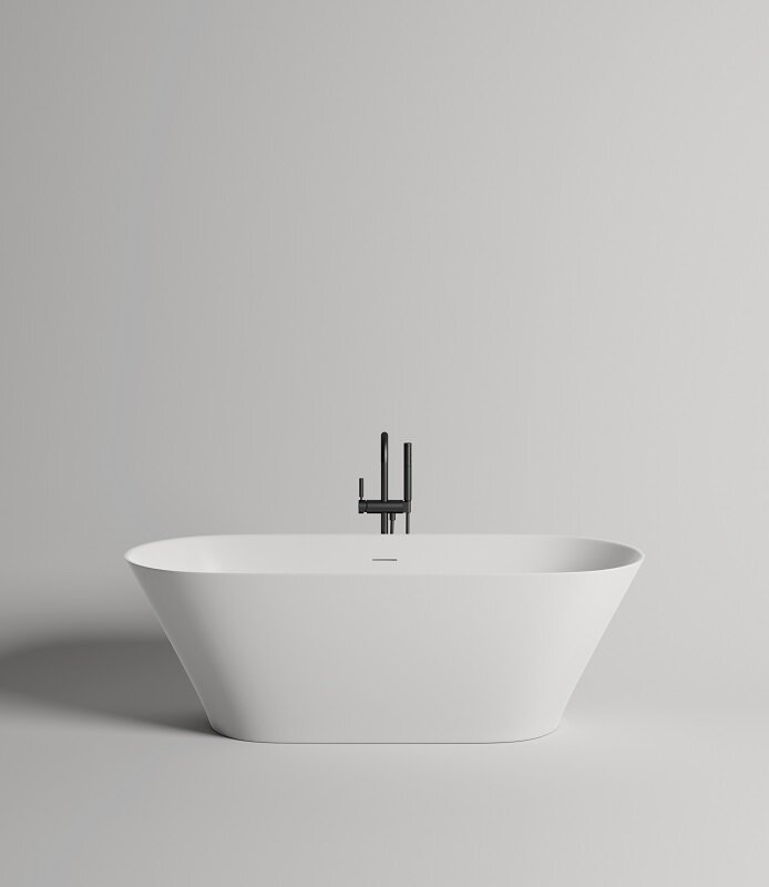 Изображение товара Ванна Salini Mona 102921MF, 179 х 80 см, из искусственного камня S-Stone, цвет белый матовый, покраска по RAL полностью