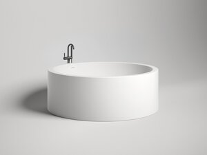 Изображение товара Ванна Salini Isola 101111GF 200x200 см из искусственного камня со сливом и переливом