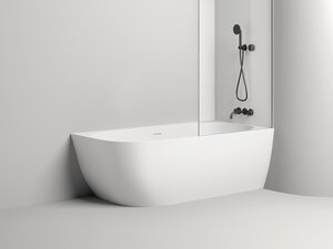 Изображение товара Ванна угловая Salini Sofia Corner 170x85 из искусственного камня белая с RAL