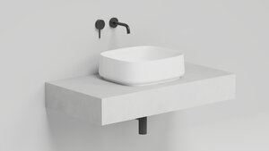 Изображение товара Раковина Salini Oriente Bowl 45 см из искусственного камня белая угловая