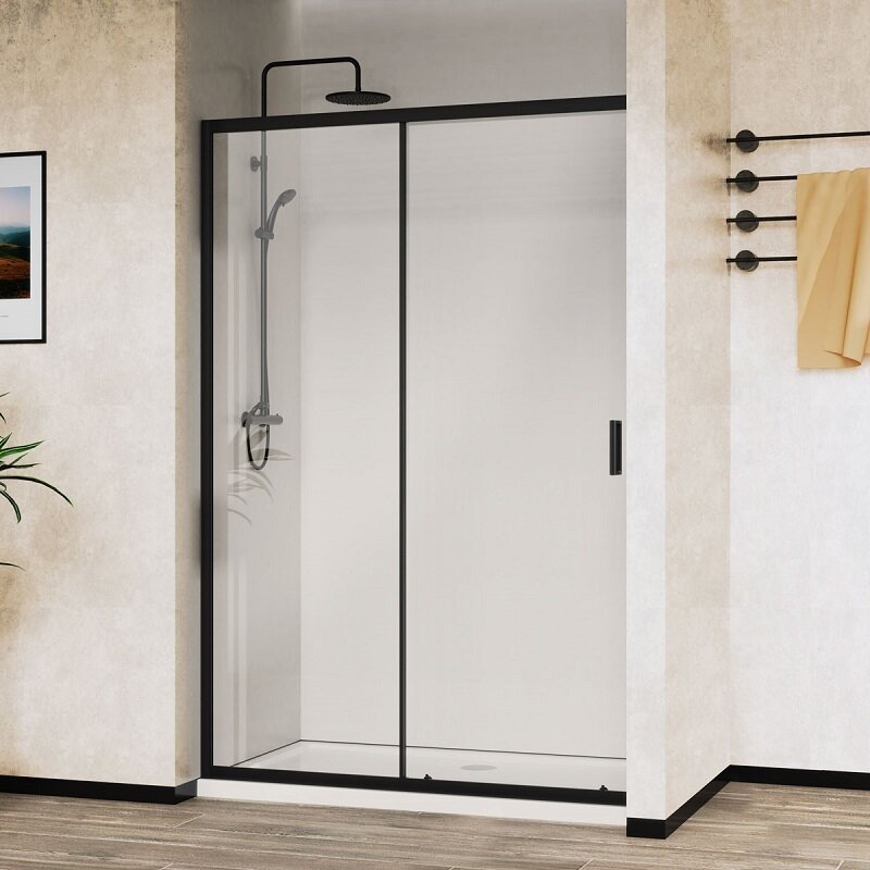 Изображение товара Душевая дверь Vincea Сити/City VDS-5CT150CLB, 150 см, стекло прозрачное, профиль черный Изображение товара Душевая дверь Vincea Сити/City VDS-5CT150CLB, 150 см, стекло прозрачное, профиль черный