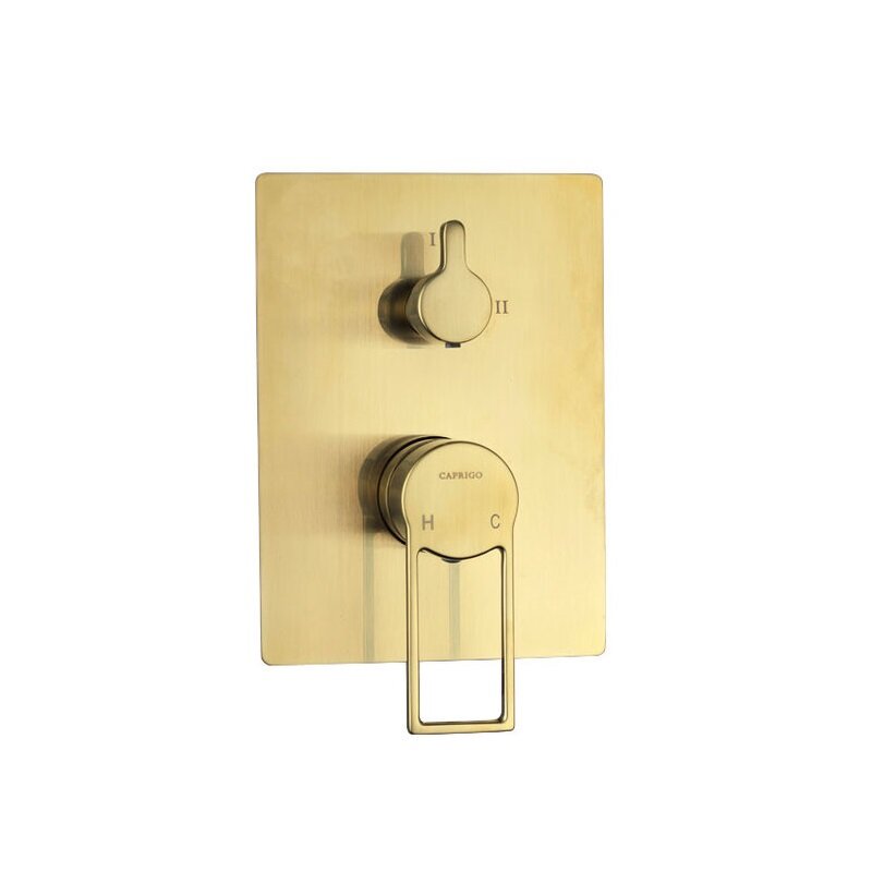 Изображение товара Смеситель для душа Caprigo Kub 54-051-brg золото матовое встроенный Изображение товара Смеситель для душа Caprigo Kub 54-051-brg золото матовое встроенный