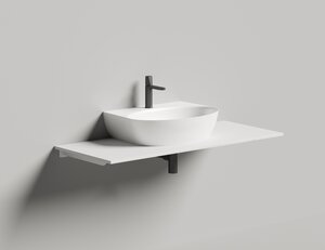 Изображение товара Раковина Salini Alda 140322MF, 60 см, из искусственного камня S-stone, цвет белый матовый, покраска по RAL полностью