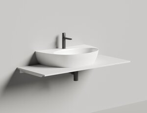 Изображение товара Раковина Salini Alda 140323MF, 70 см, из искусственного камня S-Stone, цвет белый матовый, покраска по RAL полностью