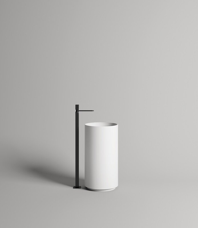 Изображение товара Раковина Salini Armonia 01, 130111GF, 45 см, из искусственного камня S-Sense, цвет белый глянцевый, покраска по RAL полностью