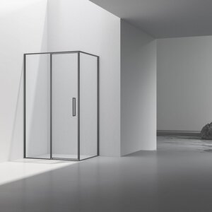 Изображение товара Душевой уголок Vincea Slim VSR-4SLP9012CLGM, 120 x 90 см, стекло прозрачное, профиль вороненая сталь