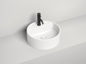 Изображение товара Раковина Salini Armonia Top 02, 130112GF, 45 см, из искусственного камня S-Sense, цвет белый глянцевый, покраска по RAL полностью