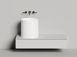 Изображение товара Раковина Salini Armonia 03 50 см из искусственного камня белая глянцевая