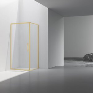 Изображение товара Душевой уголок Vincea Slim VSR-4SLP9010CLG 100x90 см с прозрачным стеклом и золотым профилем