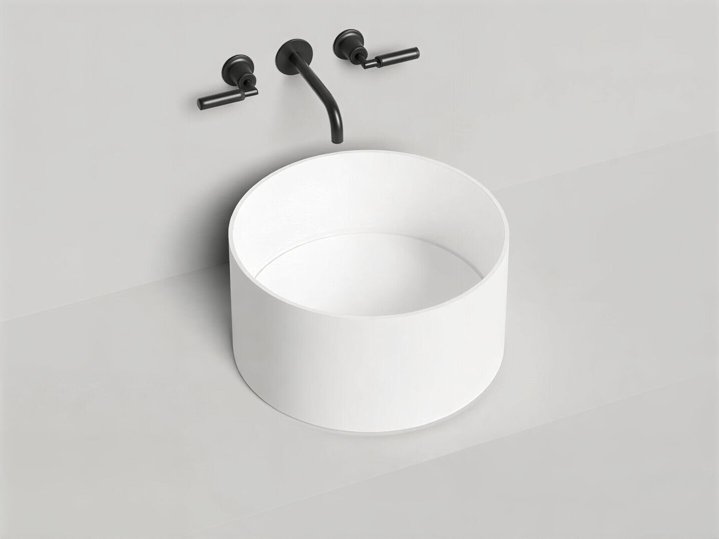 Изображение товара Раковина Salini Armonia Round 02, 130422MF, 45 см, из искусственного камня S-Stone, цвет белый матовый, покраска по RAL полностью Изображение товара Раковина Salini Armonia Round 02, 130422MF, 45 см, из искусственного камня S-Stone, цвет белый матовый, покраска по RAL полностью