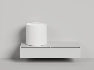 Изображение товара Раковина Salini Armonia Round Top 03, 45 см из искусственного камня S-Stone, белый матовый