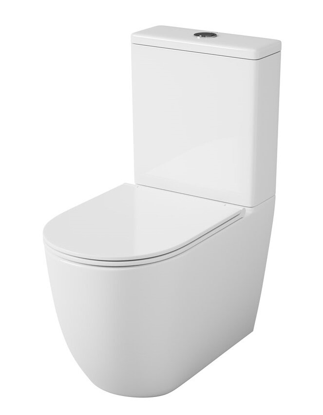 Изображение товара Напольный безободковый унитаз OWL Vind Cirkel GL с ручным сливом и микролифтом