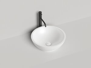 Изображение товара Раковина Salini Gloria 03, 1102203MF, 45 см, из искусственного камня S-Stone, цвет белый матовый, покраска по RAL полностью