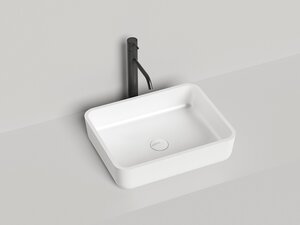 Изображение товара Раковина Salini Gloria 09 50 см из искусственного камня с прямоугольной формой