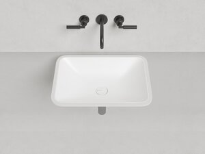 Изображение товара Раковина Salini Marea 06, 1802206MF, 55 см, из искусственного камня S-Stone, цвет белый матовый, покраска по RAL полностью