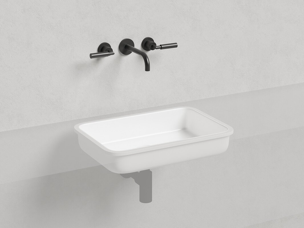 Изображение товара Раковина Salini Marea 09, 1802209MF, 55 см, из искусственного камня S-Stone, цвет белый матовый, покраска по RAL полностью