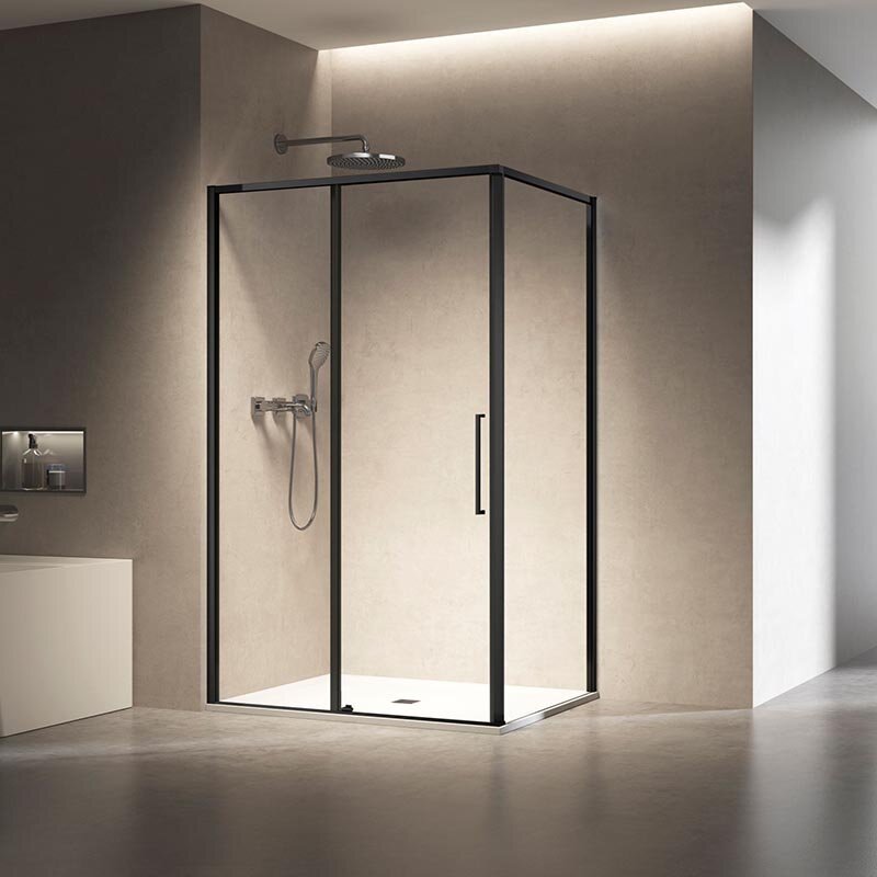 Изображение товара Душевой уголок Vincea Slim VSR-6SL9014CLB 140x90 см стекло прозрачное профиль черный