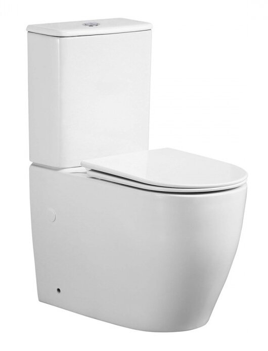 Изображение товара Напольный унитаз Azario Bonelle AZ-1229A, безободковый, крышка-сиденье микролифт, смыв Торнадо, белый