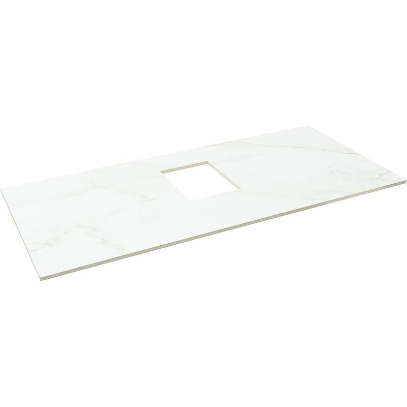 Изображение товара Столешница Allen Brau Infinity 1.21012.M из керамогранита, 100x46 см, белая