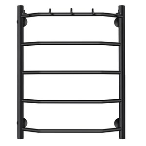 Изображение товара Полотенцесушитель водяной Secado Агата 1К, 4673739222942, ширина 40 см, высота 60 см, с крючками, черный матовый
